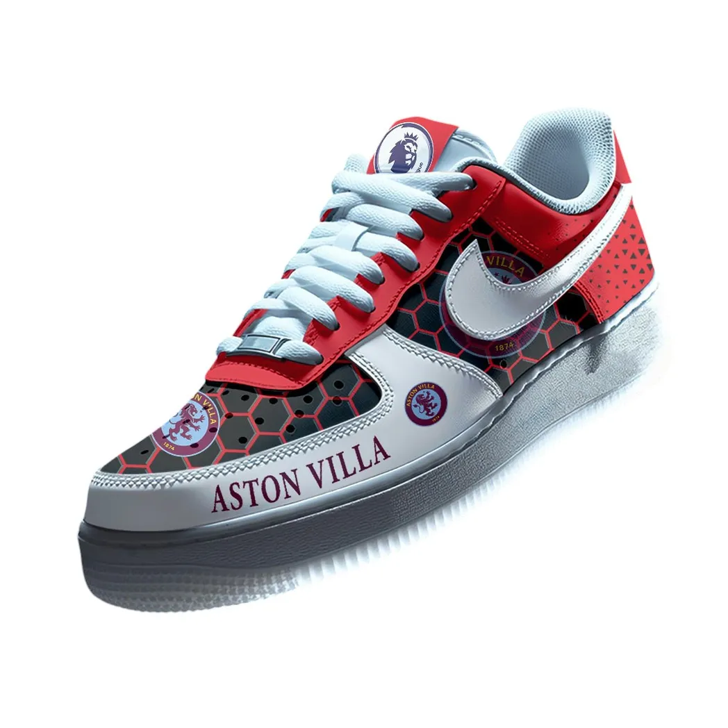 Aston Villa EPL Air Low-Top Sneakers SPO2020018, Gift For Fan Aston Villa - Red
