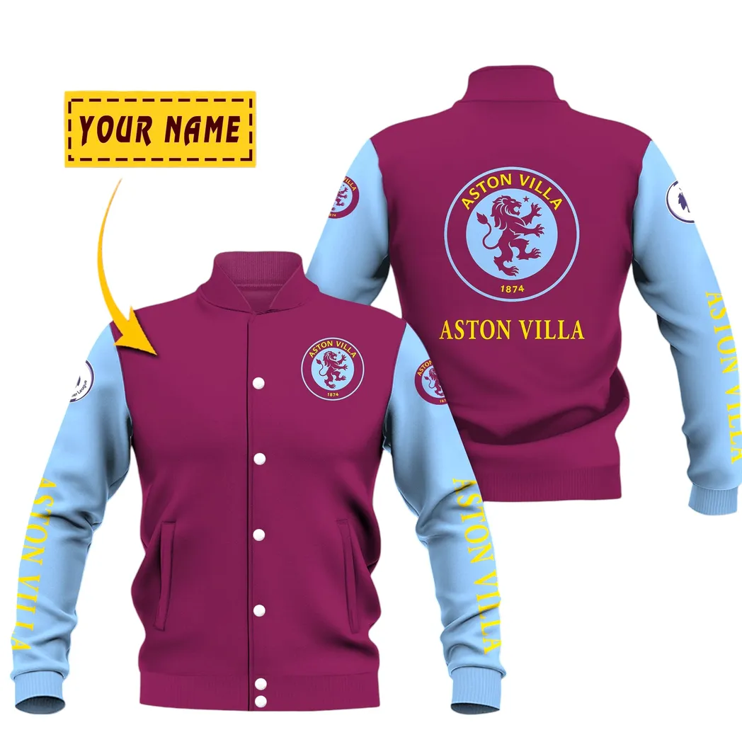 Aston Villa EPL Baseball Jacket SPO1620003, Gift For Fan Aston Villa