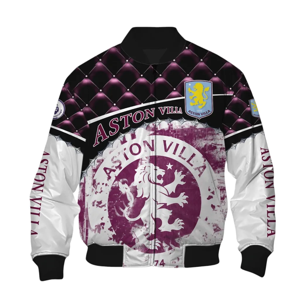 Aston Villa EPL Bomber Jacket SPO1319002-6, Gift For Fan Aston Villa-Bomber Jacket