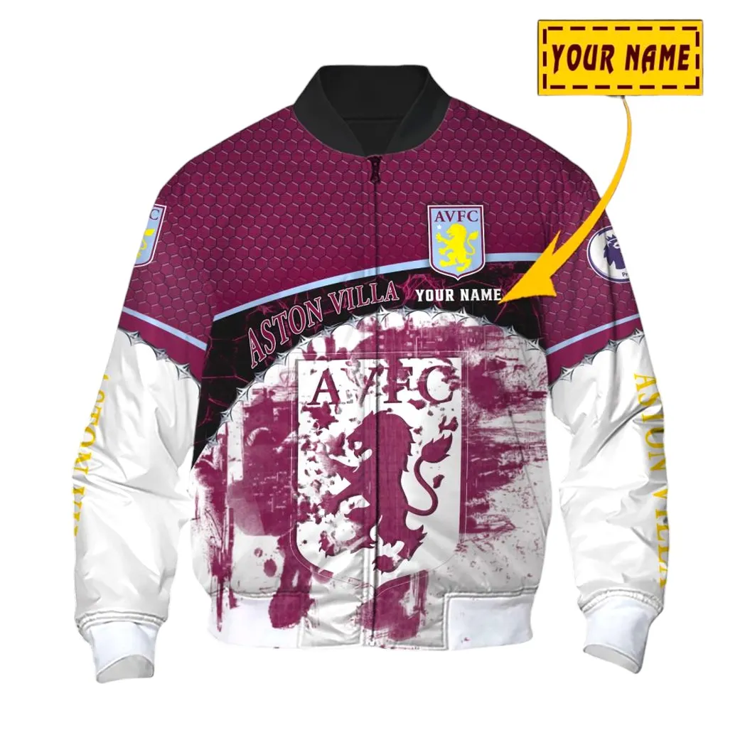 Aston Villa EPL Bomber Jacket SPO2419002, Gift For Fan Aston Villa-Bomber Jacket