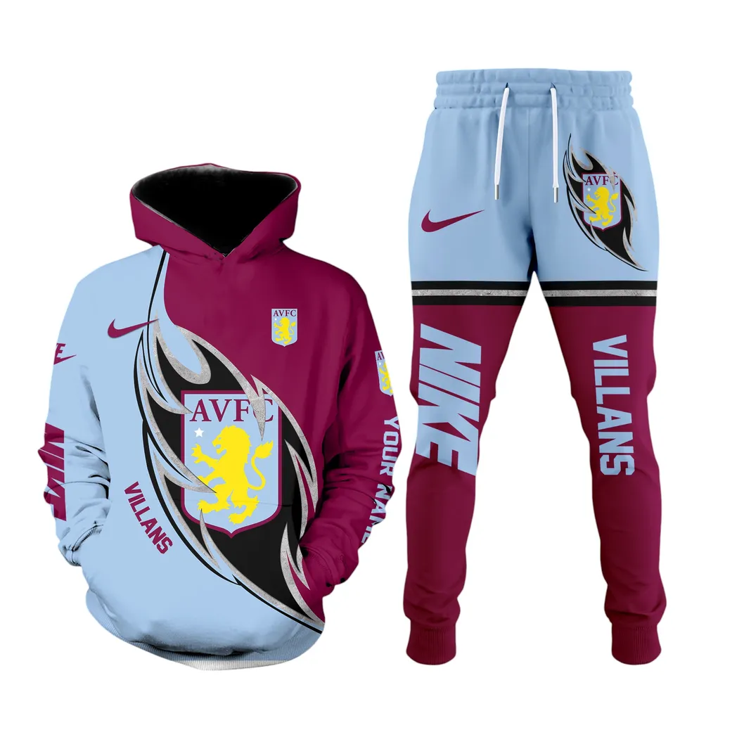 Aston Villa EPL Hoodie Sweatpants Set SPO0203001, Gift For Fan Aston Villa
