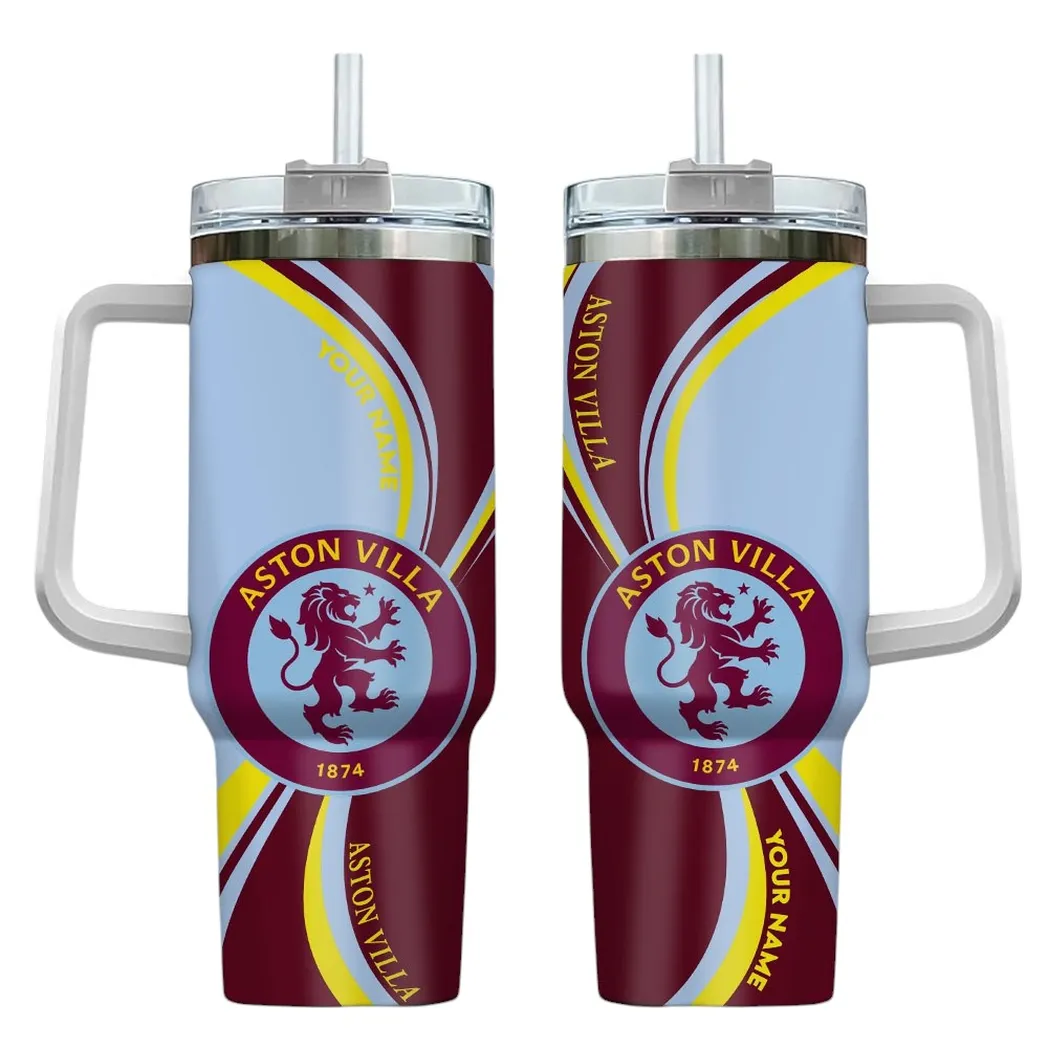 Aston Villa EPL Stans Tumbler 40oz SPO2320009, Gift For Fan Aston Villa