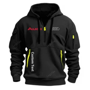 Audi Half Zip Hoodie For Men, Gift For Him, Husband, Boyfriend - Black CAR112021425555-1