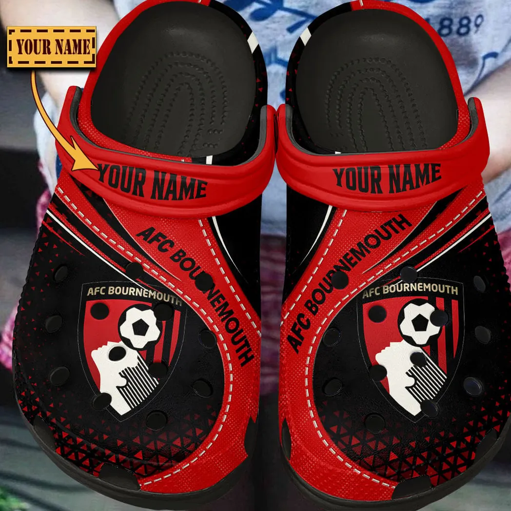 Bournemouth EPL Crocs SPO2120004, Gift For Fan Bournemouth - Black