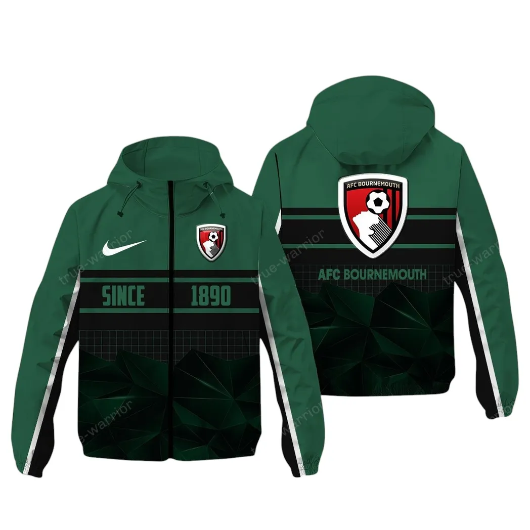 Bournemouth EPL Windbreaker Jacket SPO0720003, Gift For Fan Bournemouth - Green