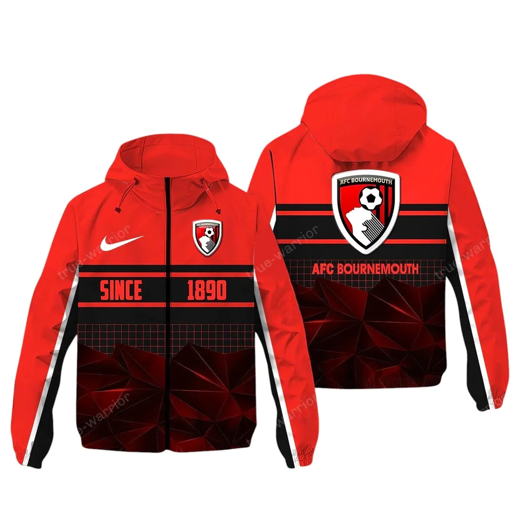 Bournemouth EPL Windbreaker Jacket SPO0720003, Gift For Fan Bournemouth - Red