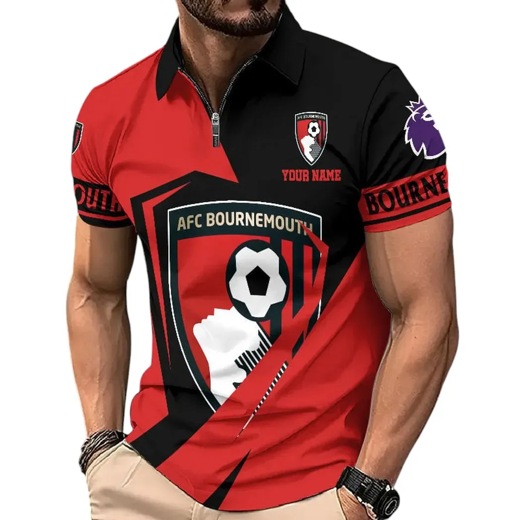 Bournemouth EPL Zipper Polo Shirt SPO0713023, Gift For Fan Bournemouth