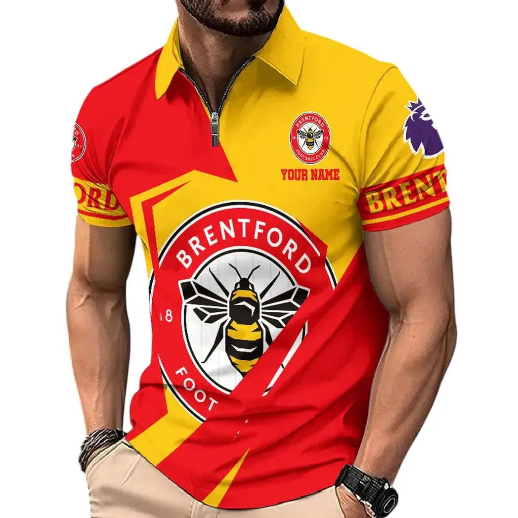 Brenford EPL Zipper Polo Shirt SPO0713036, Gift For Fan Brenford