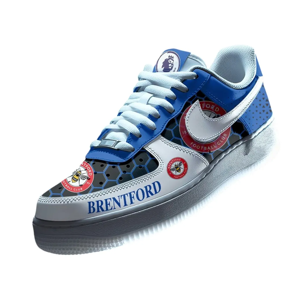 Brentford EPL Air Low-Top Sneakers SPO2020014, Gift For Fan Brentford - Blue