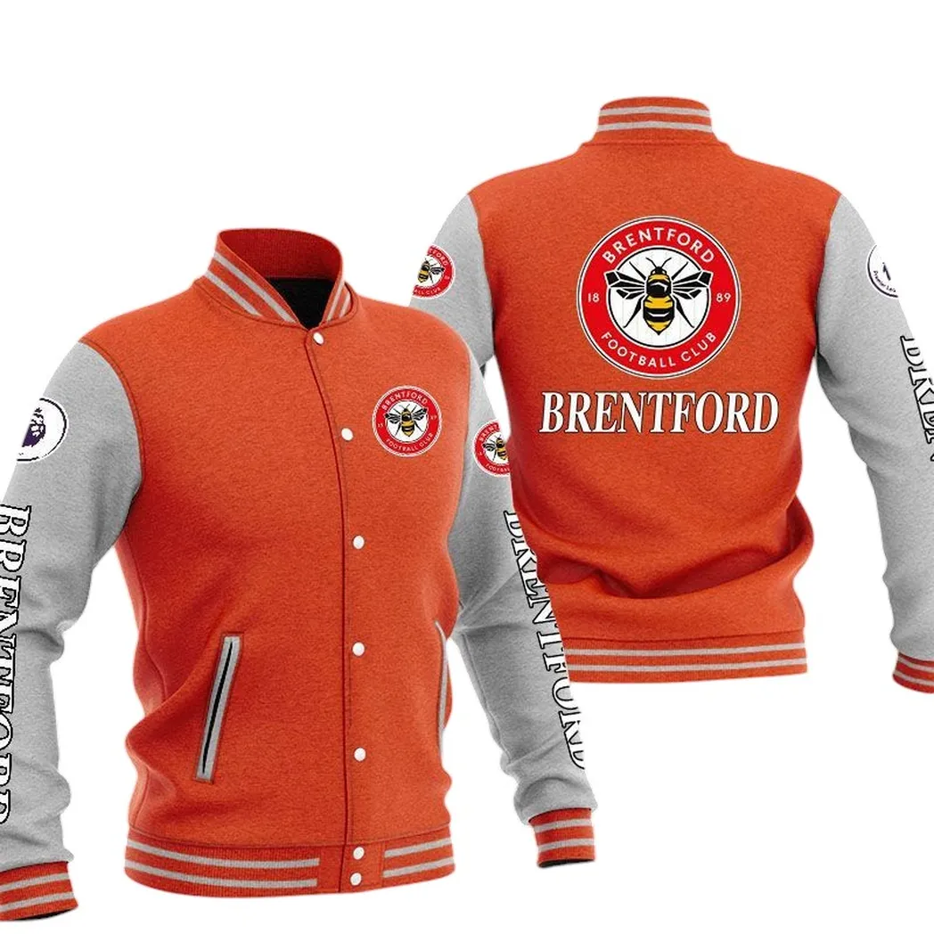 Brentford  EPL Baseball Jacket SPO1320013, Gift For Fan Brentford  - Orange