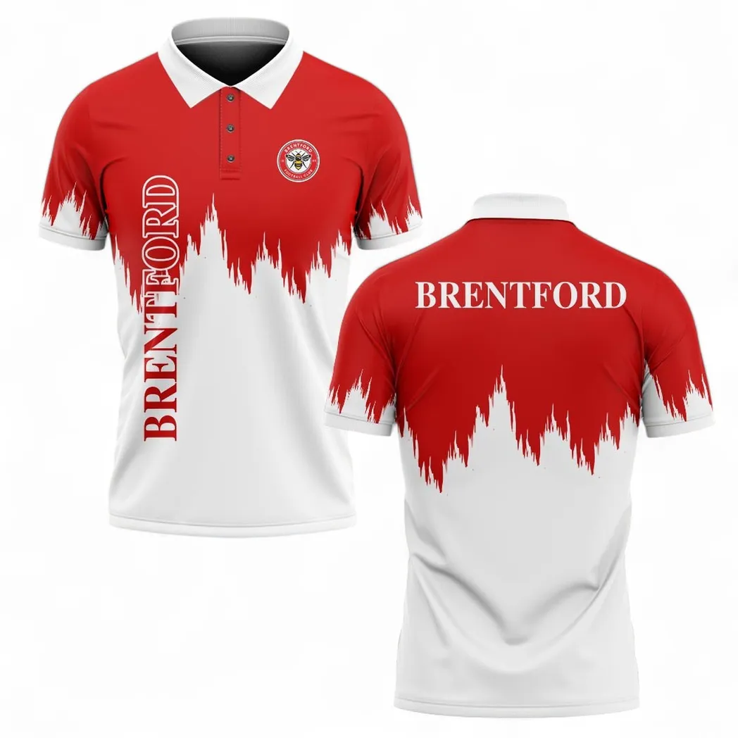 Brentford Polo Shirt, All Over Print Polo Shirt Brentford EPL2004232540