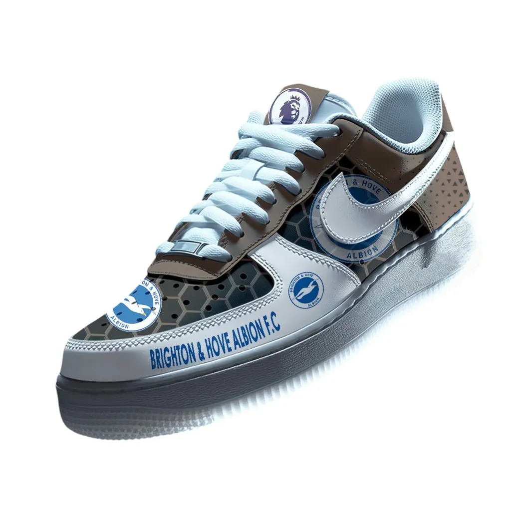 Brighton EPL Air Low-Top Sneakers SPO2020009, Gift For Fan Brighton - Brown