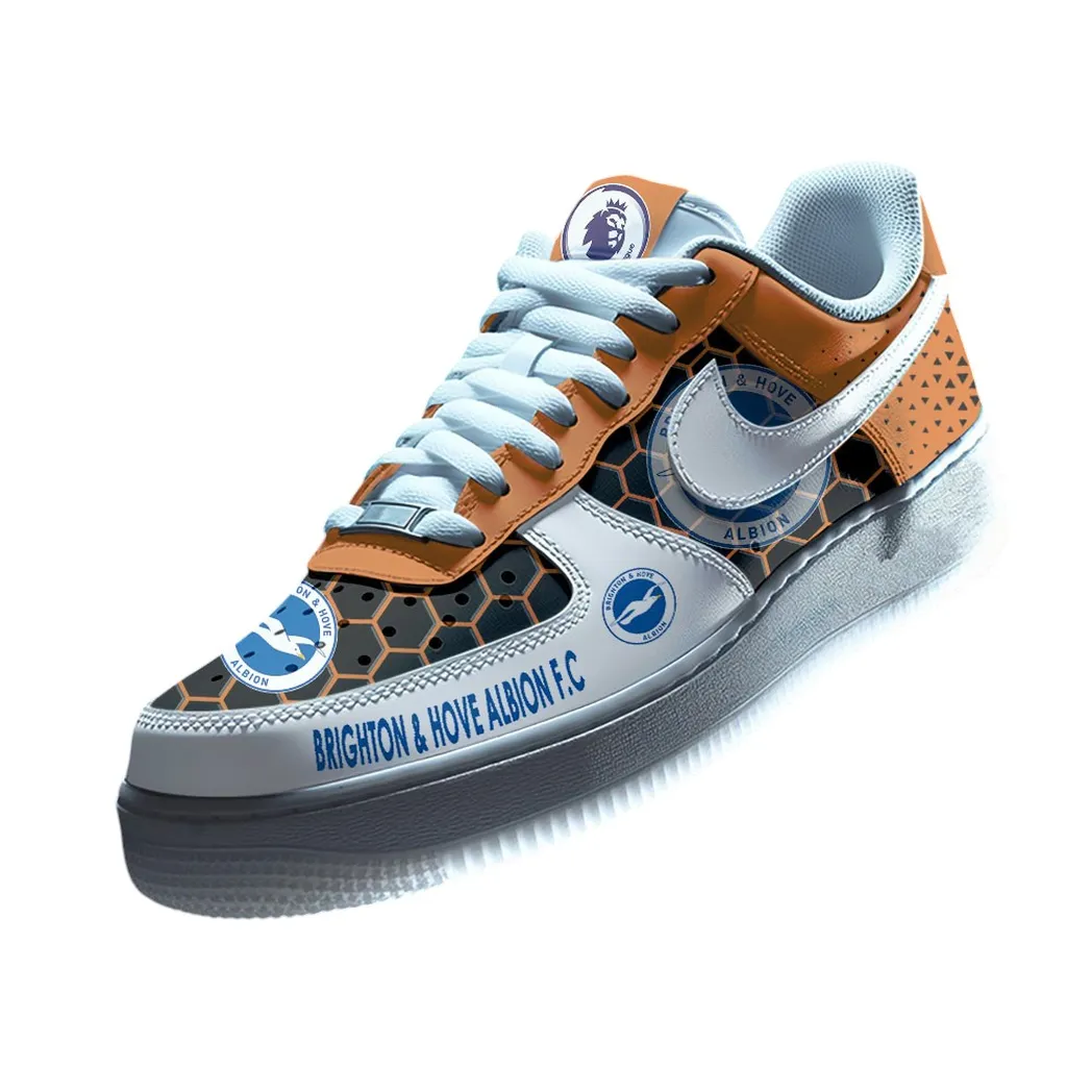 Brighton EPL Air Low-Top Sneakers SPO2020009, Gift For Fan Brighton - Orange