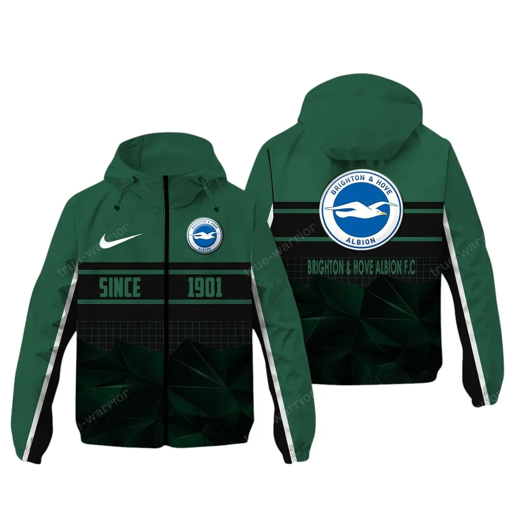 Brighton EPL Windbreaker Jacket SPO0720005, Gift For Fan Brighton - Green