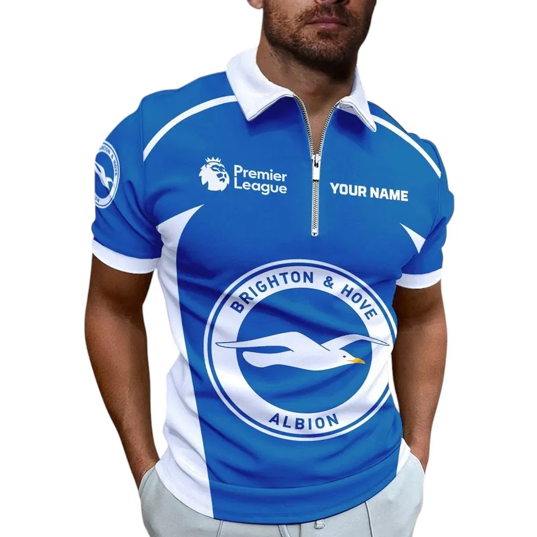 Brighton EPL Zipper Polo Shirt SPO0713001, Gift For Fan Brighton