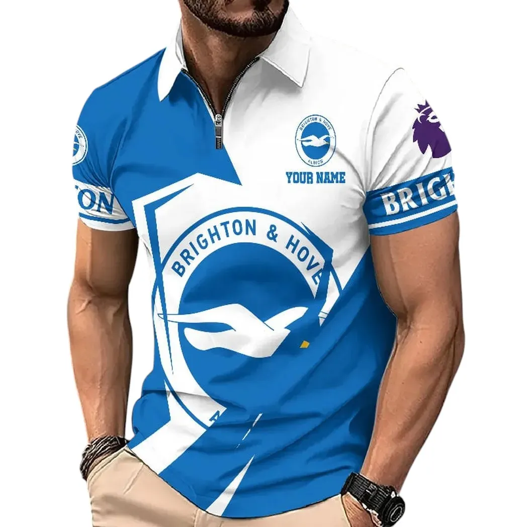 Brighton EPL Zipper Polo Shirt SPO0713034, Gift For Fan Brighton