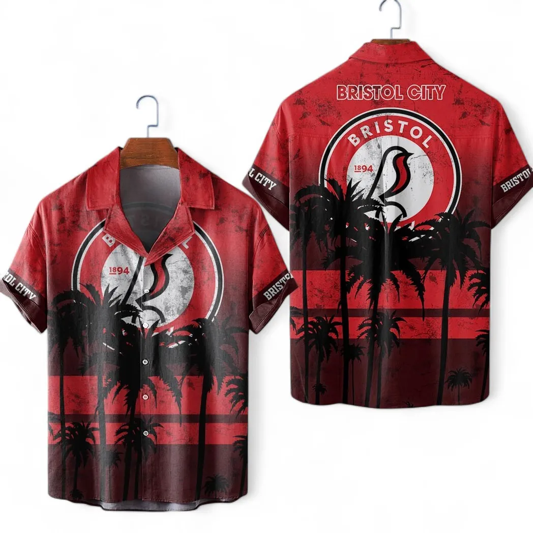 Bristol City Hawaiian Shirt For Men, All Over Print Hawaiian Shirt Bristol City EPL1004222525
