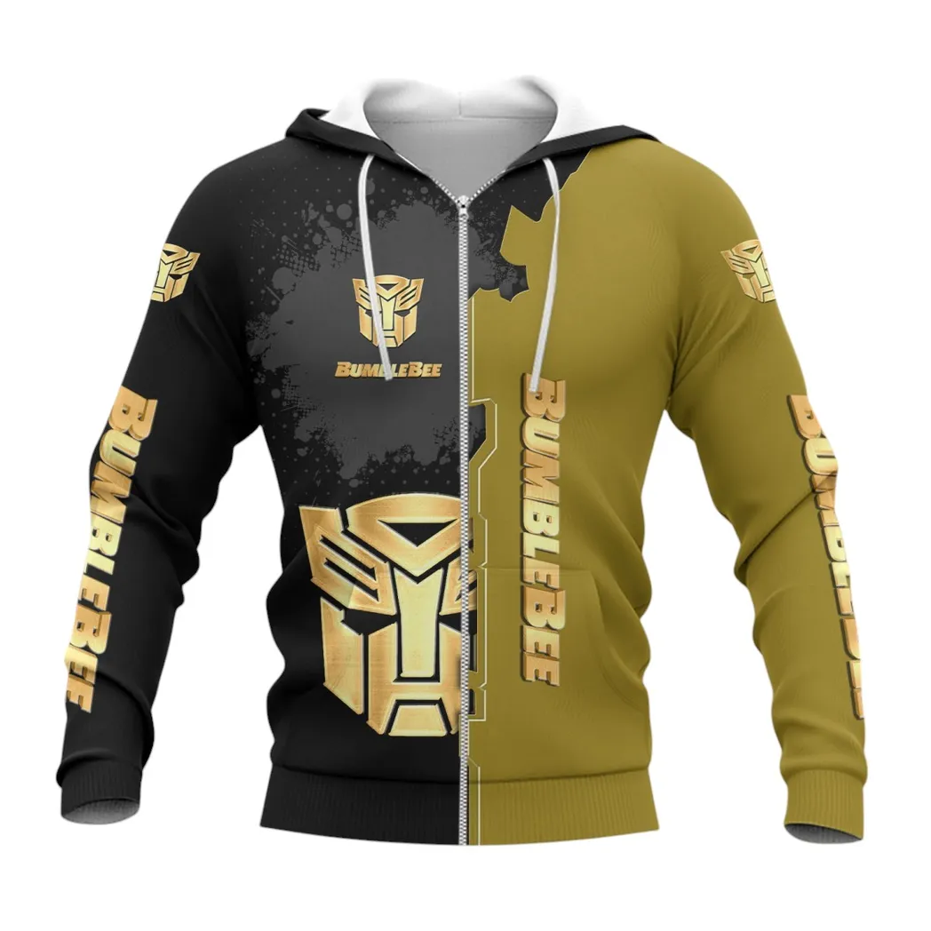 Bumblebee Zipper Hoodie, Gift For Bumblebee Lovers, Gift For Him, Husband, Boyfriend CAR44021725009-3
