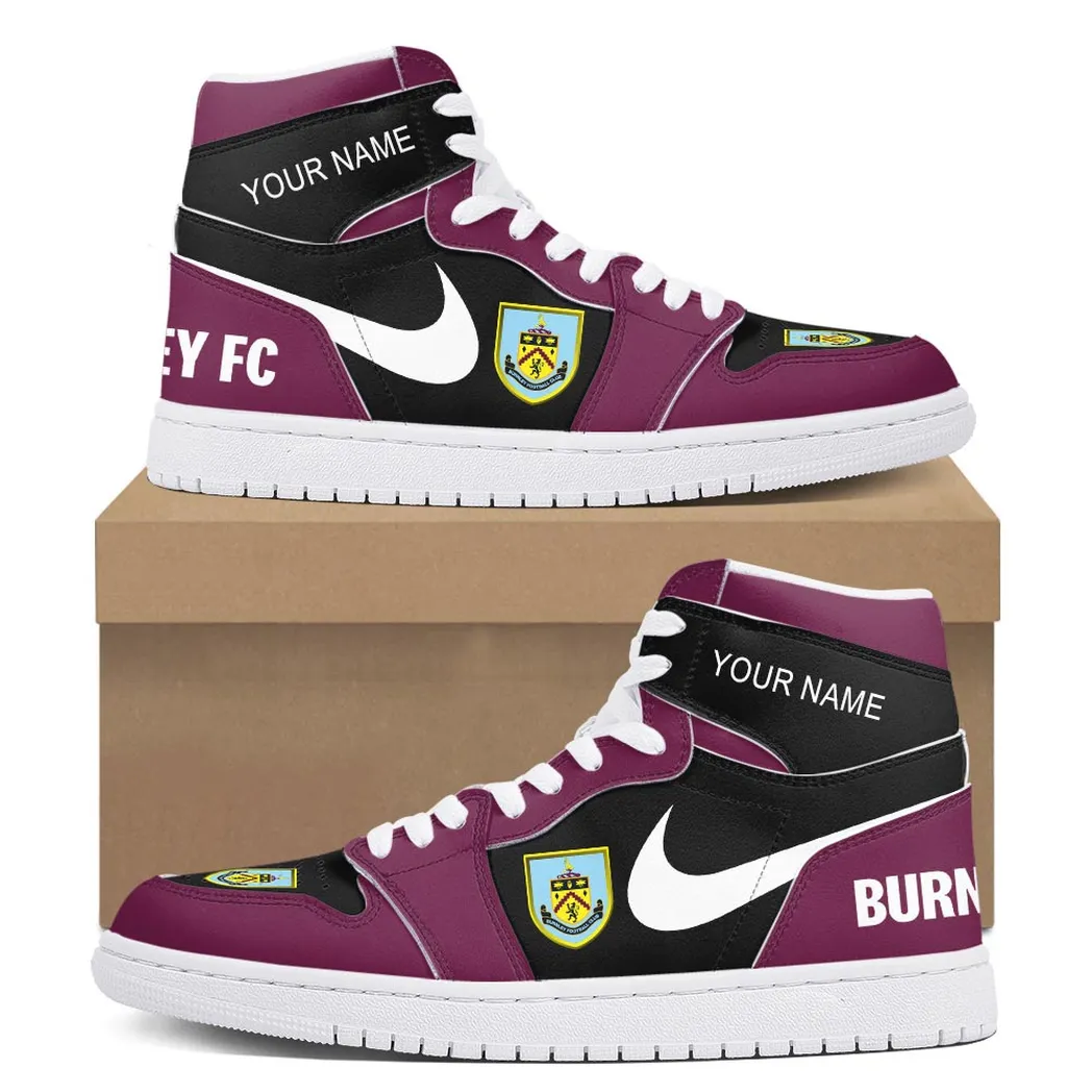 Burnley Air Jordan 1 High Sneakers, Nike Sneakers For Burnley Fans EPL16042525679
