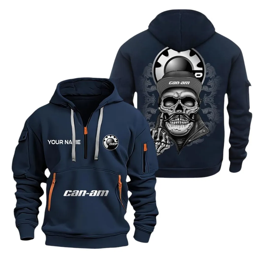 Can Am Half Zip Hoodie For Men, Gift For Can Am Fan CAR166022625186 - Navy