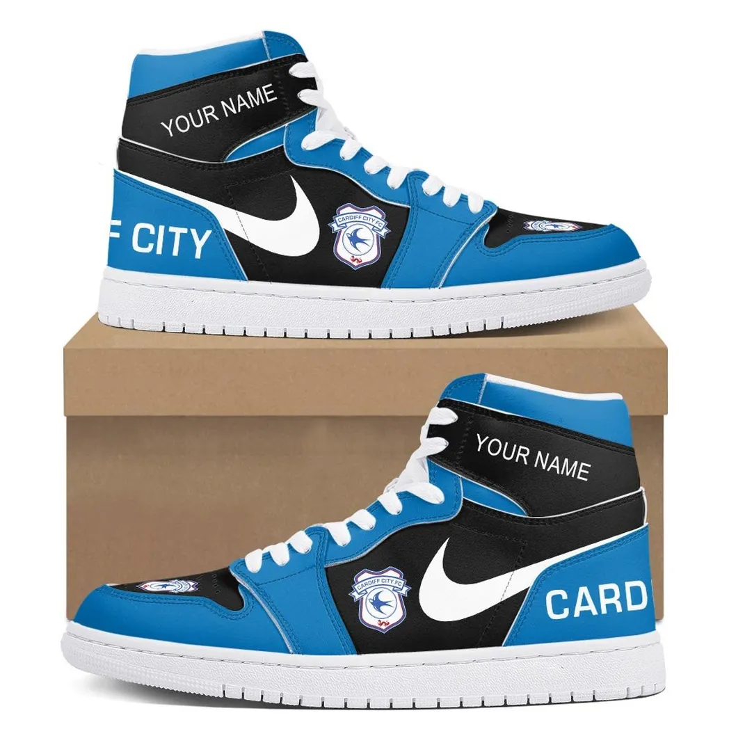 Cardiff City Air Jordan 1 High Sneakers, Nike Sneakers For Cardiff City Fans EPL16042525687