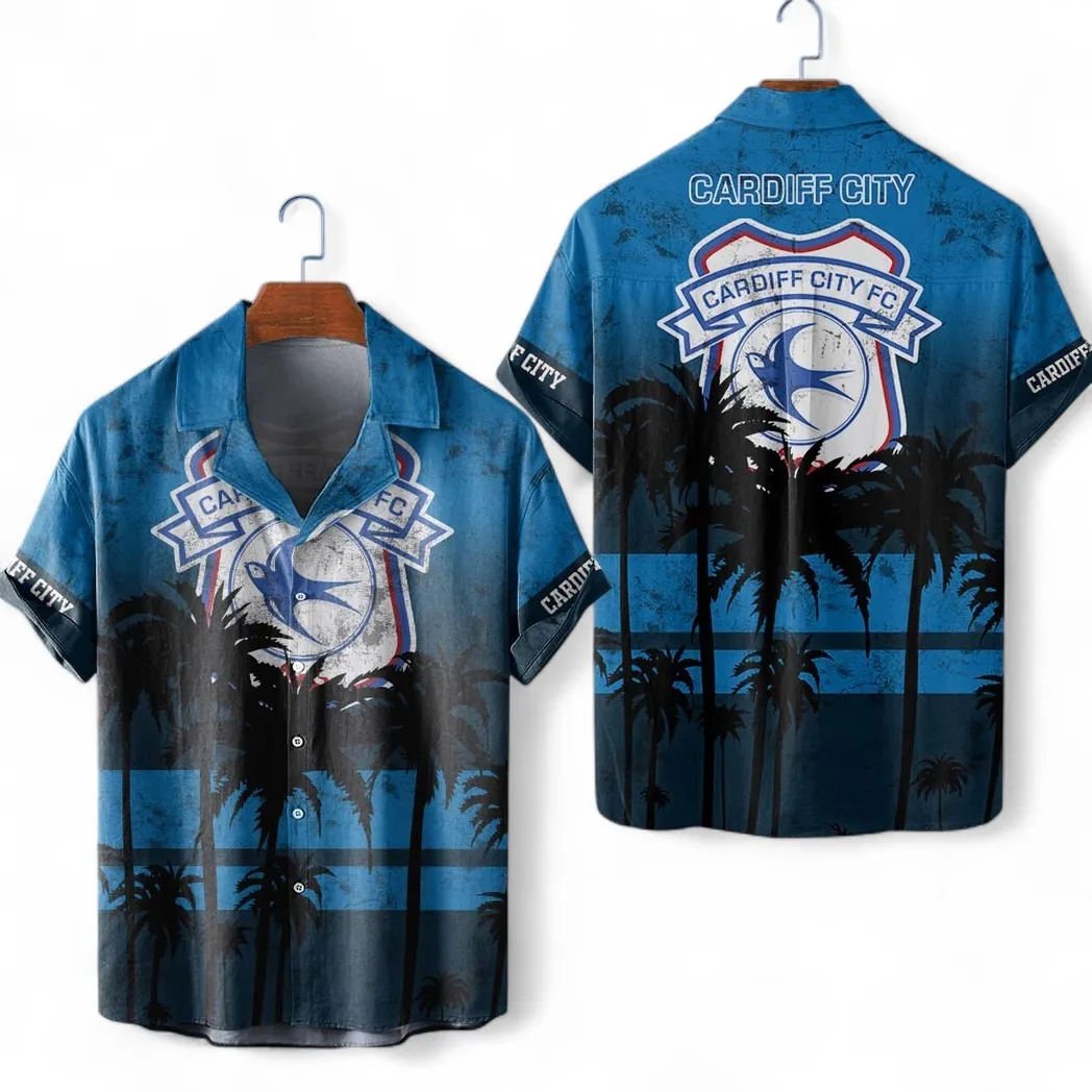 Cardiff City Hawaiian Shirt For Men, All Over Print Hawaiian Shirt Cardiff City EPL1004222516