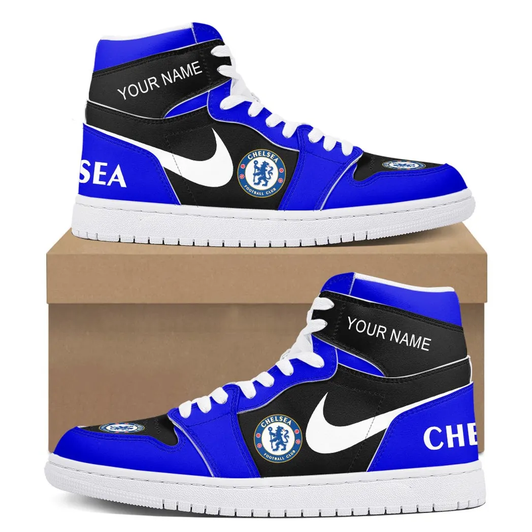 Chelsea Air Jordan 1 High Sneakers, Nike Sneakers For Chelsea Fans EPL16042525668