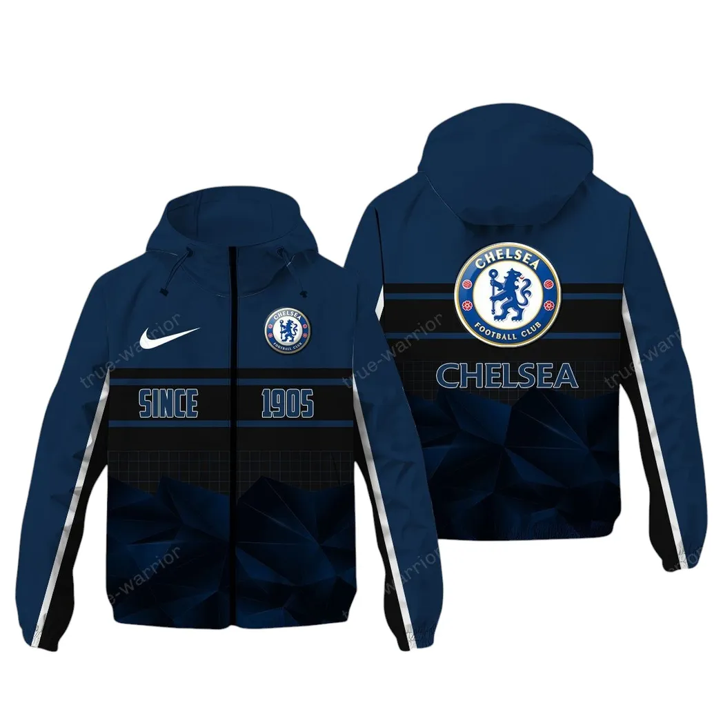 Chelsea EPL Windbreaker Jacket SPO0720006, Gift For Fan Chelsea - Navy