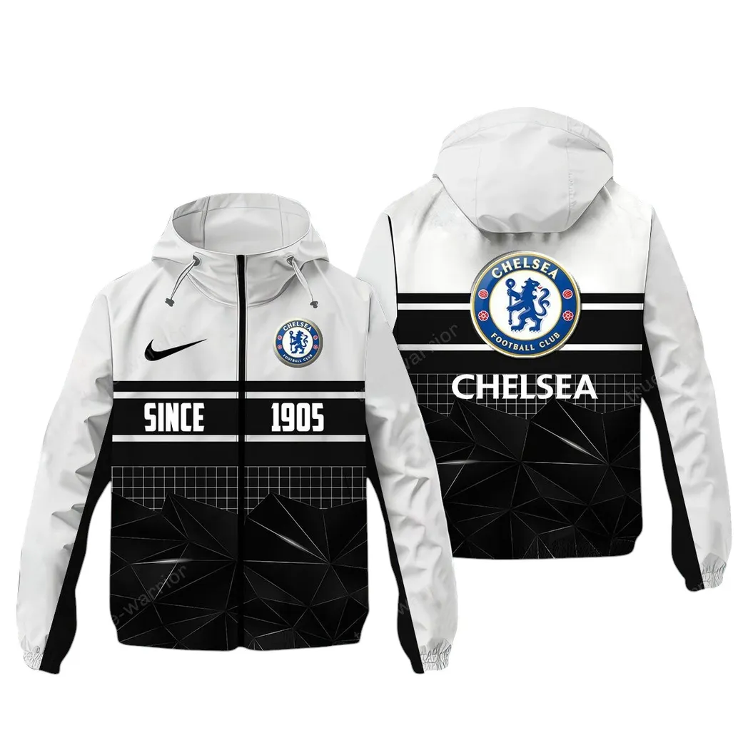 Chelsea EPL Windbreaker Jacket SPO0720006, Gift For Fan Chelsea - White