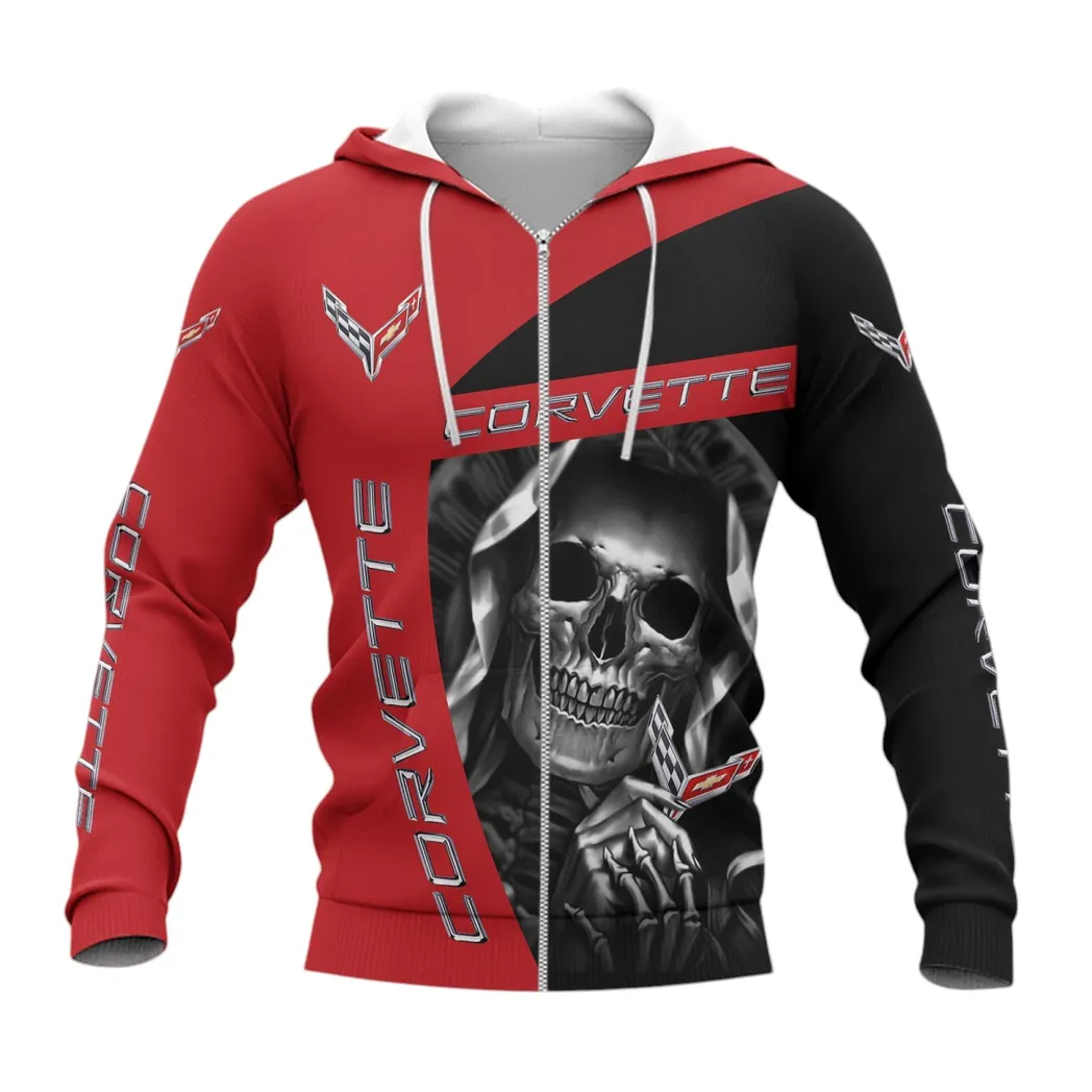 Chevrolet Corvette Zipper Hoodie, Gift For Chevrolet Corvette Lovers, Gift For Him, Husband, Boyfriend CAR6702212504