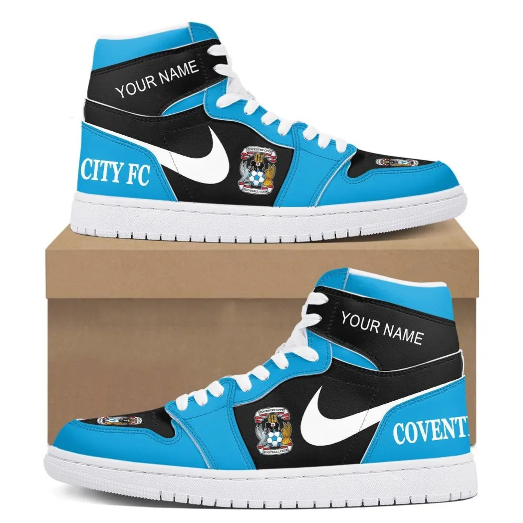 Coventry City Air Jordan 1 High Sneakers, Nike Sneakers For Coventry City Fans EPL16042525696