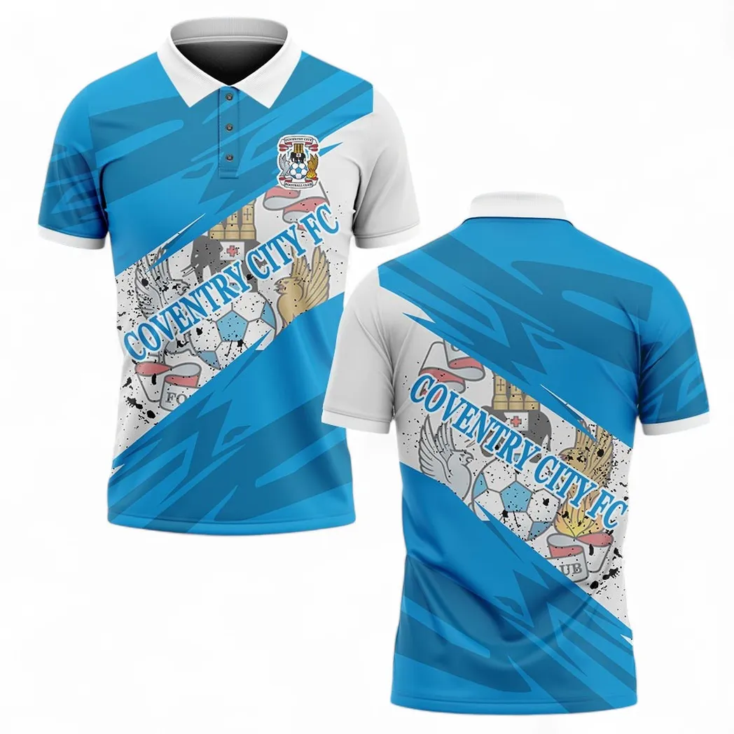 Coventry City Polo Shirt, All Over Print Polo Shirt Coventry City EPL2104232531