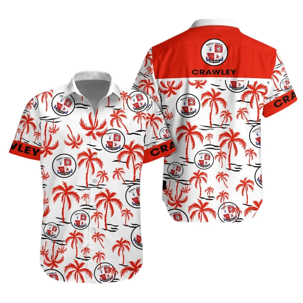 Crawley Town Hawaiian Shirt For Men, All Over Print Hawaiian Shirt Crawley Town EPL1204212523