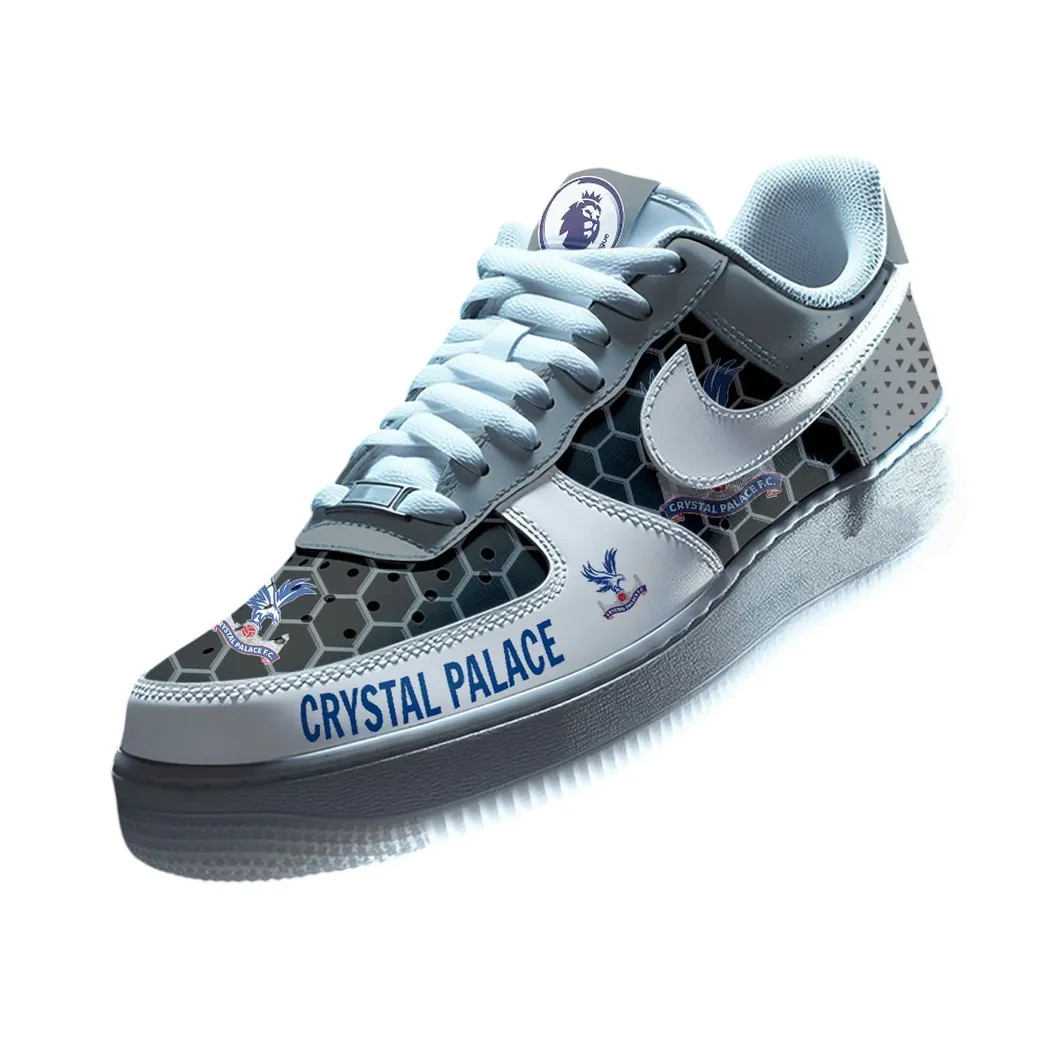 Crystal Palace EPL Air Low-Top Sneakers SPO2020017, Gift For Fan Crystal Palace - Gray