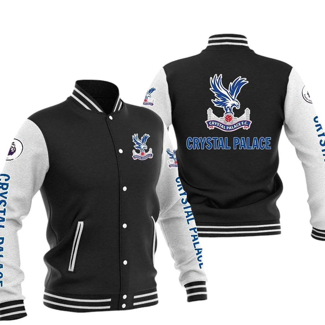 Crystal Palace EPL Baseball Jacket SPO1320003, Gift For Fan Crystal Palace - Black
