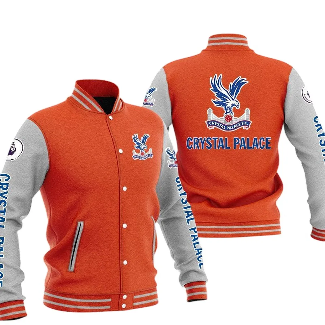Crystal Palace EPL Baseball Jacket SPO1320003, Gift For Fan Crystal Palace - Orange
