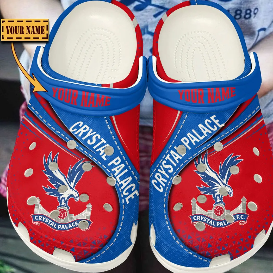 Crystal Palace EPL Crocs SPO2120016, Gift For Fan Crystal Palace - White