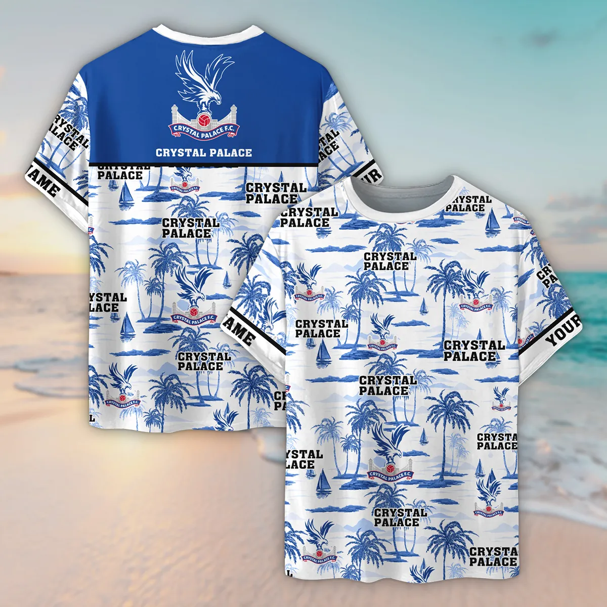 Crystal Palace T-Shirt, All Over Print Oversize Shirt For Crystal Palace Fans EPL35050325673