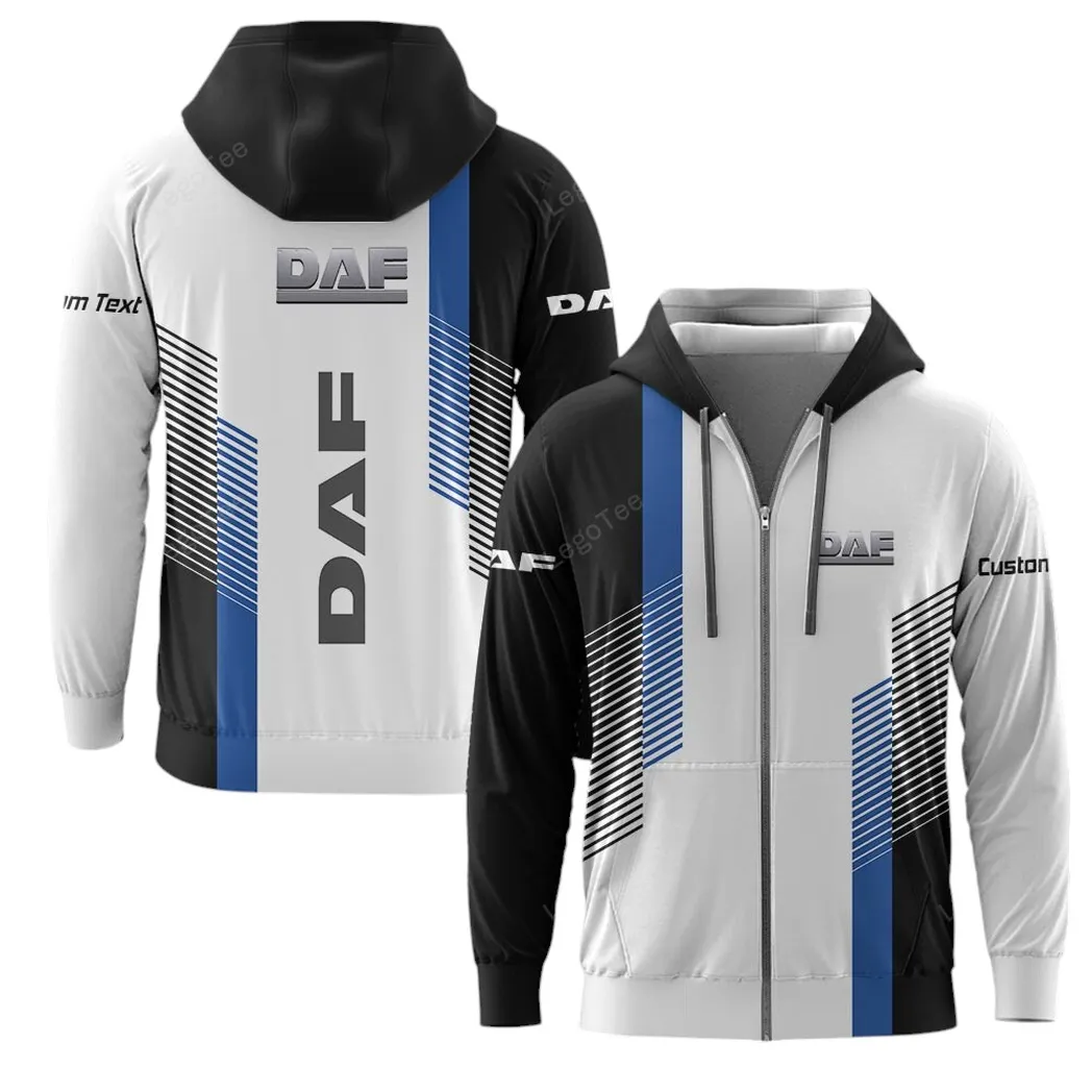 DAF Trucks Zipper Hoodie, Gift For DAF Trucks Lovers, Gift For Him, Husband, Boyfriend CAR10703122519