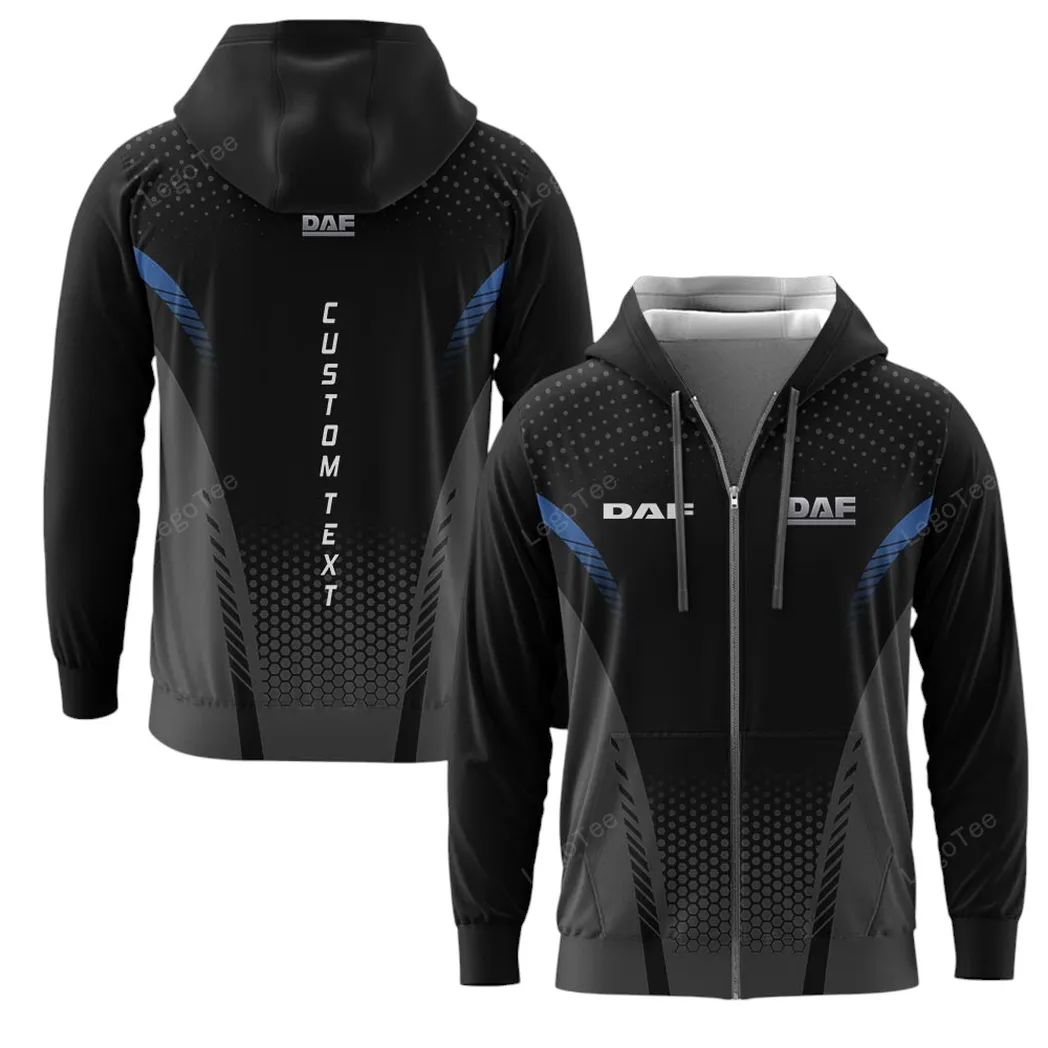 DAF Trucks Zipper Hoodie, Gift For DAF Trucks Lovers, Gift For Him, Husband, Boyfriend CAR10803122518