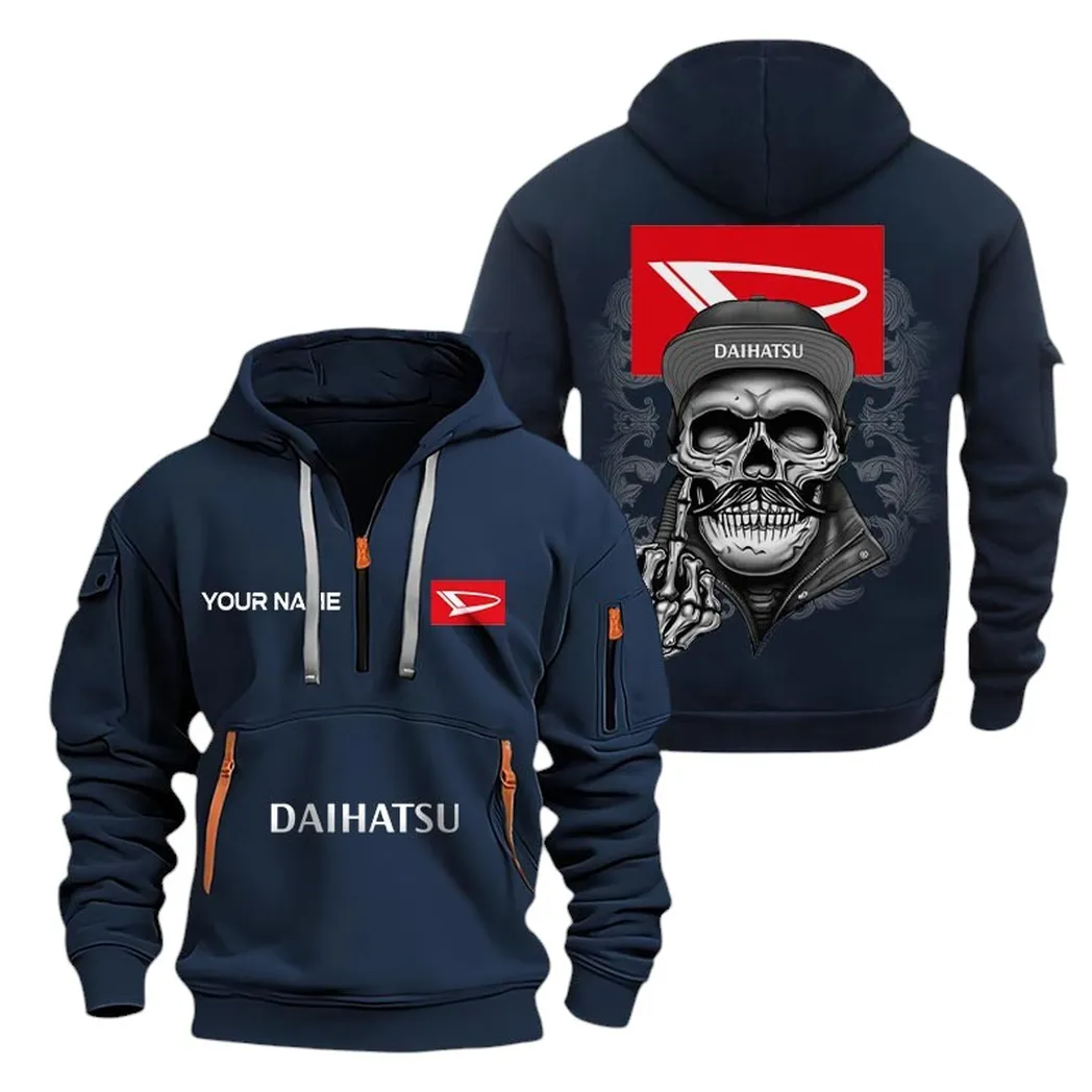 Daihatsu Half Zip Hoodie For Men, Gift For Daihatsu Fan CAR166022625228 - Navy