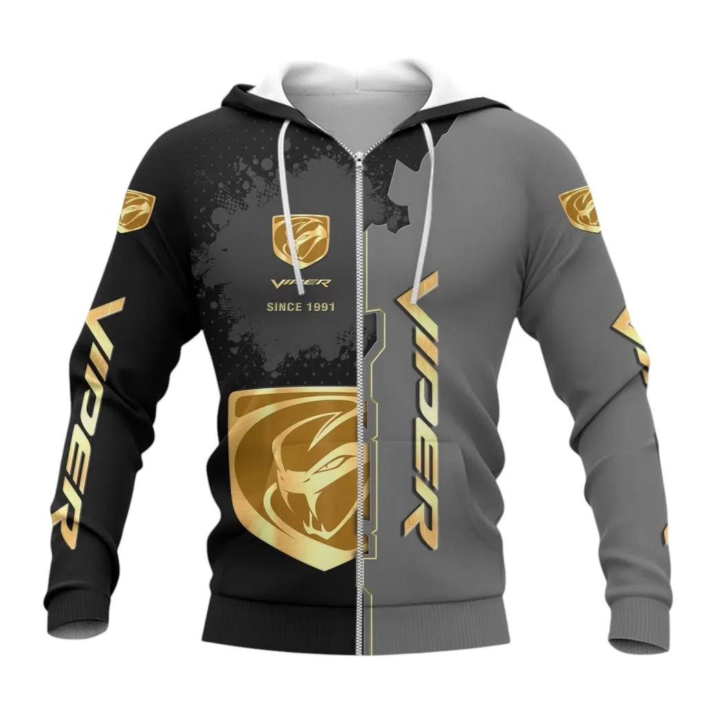 Dodge Viper Zipper Hoodie, Gift For Dodge Viper Lovers, Gift For Him, Husband, Boyfriend CAR44021725021-3