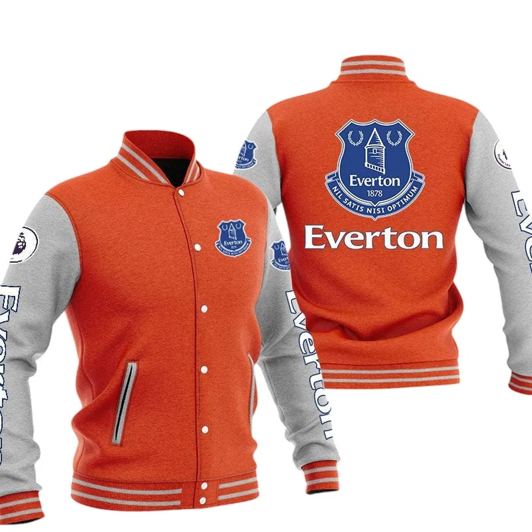Everton  EPL Baseball Jacket SPO1320014, Gift For Fan Everton  - Orange