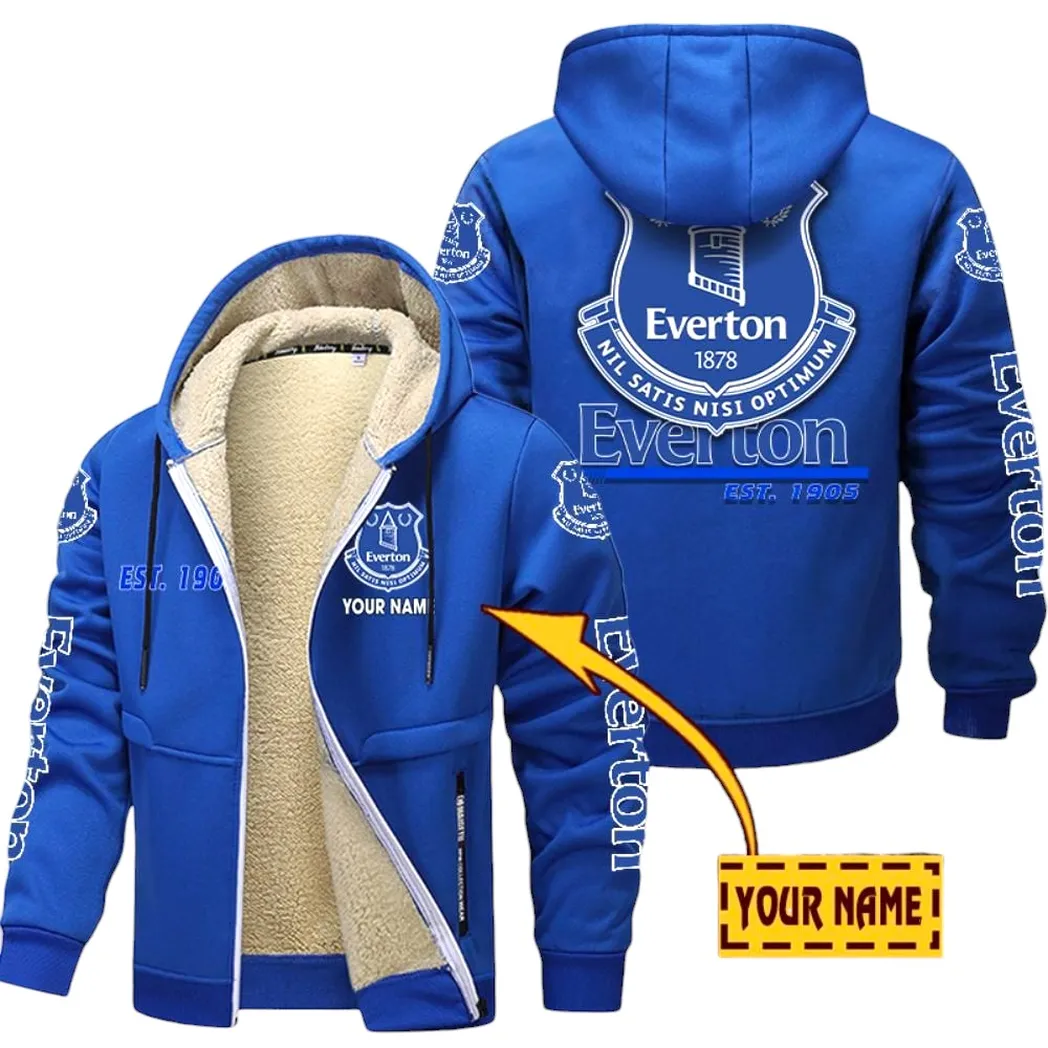 Everton EPL Lamb Fleece Thick Coat SPO0520015, Gift For Fan Everton - Blue
