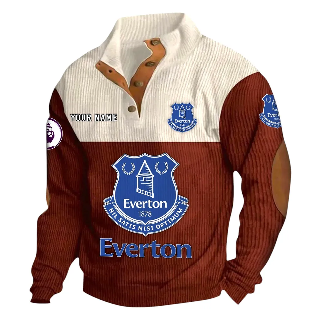 Everton  EPL Stand Up Collar Base Shirt SPO0820003, Gift For Fan Everton  - Burgundy