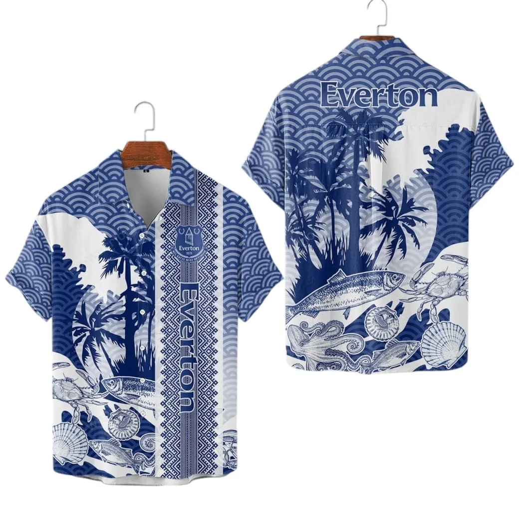 Everton F.C Hawaiian Shirt For Men, All Over Print Hawaiian Shirt Everton F.C EPL0104212520
