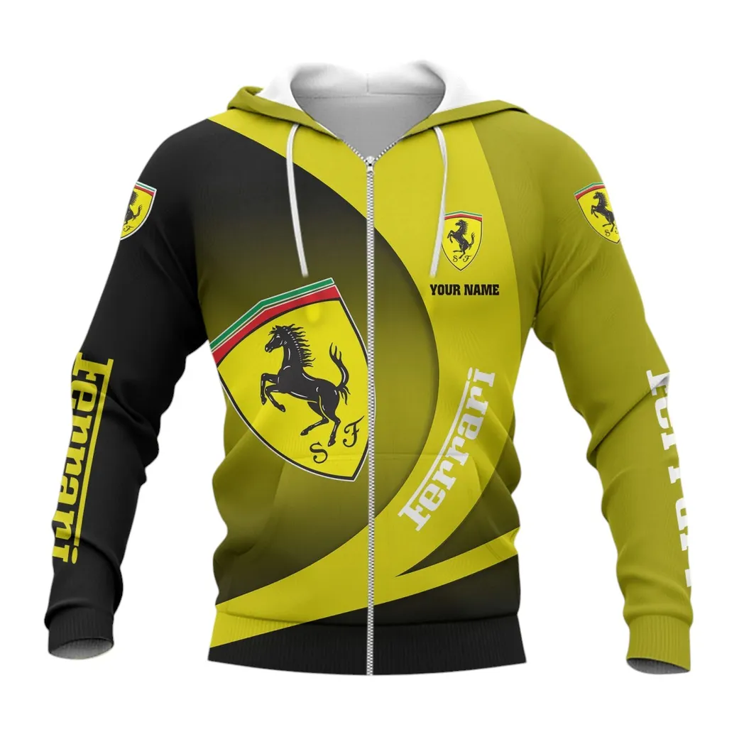Ferrari Zipper Hoodie, Gift For Ferrari Lovers, Gift For Him, Husband, Boyfriend CAR7402222519