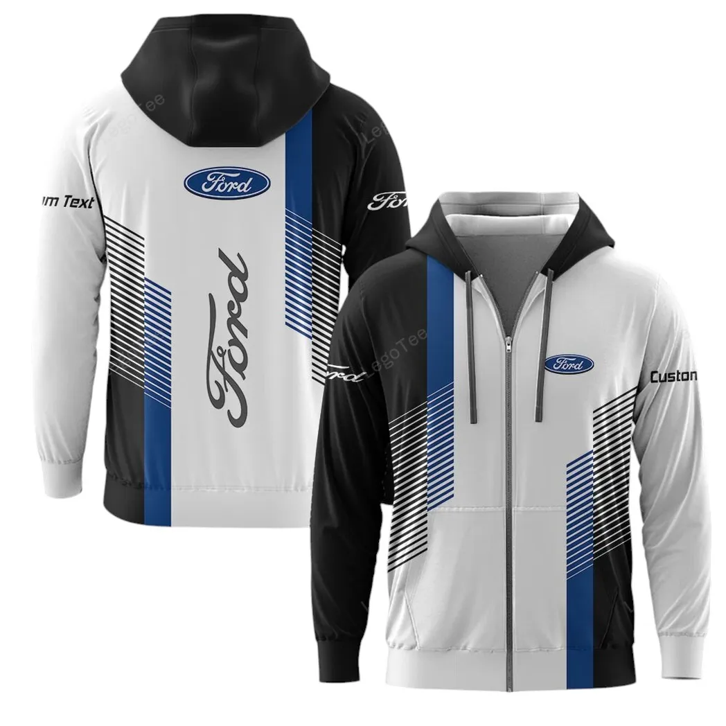 Ford Zipper Hoodie, Gift For Ford Lovers, Gift For Him, Husband, Boyfriend CAR10703122525