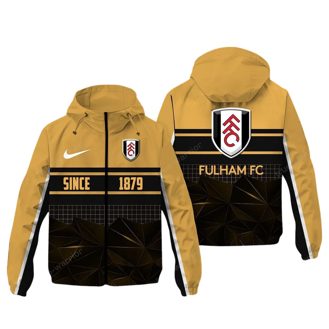 Fulham EPL Windbreaker Jacket SPO0720009, Gift For Fan Fulham - Khaki