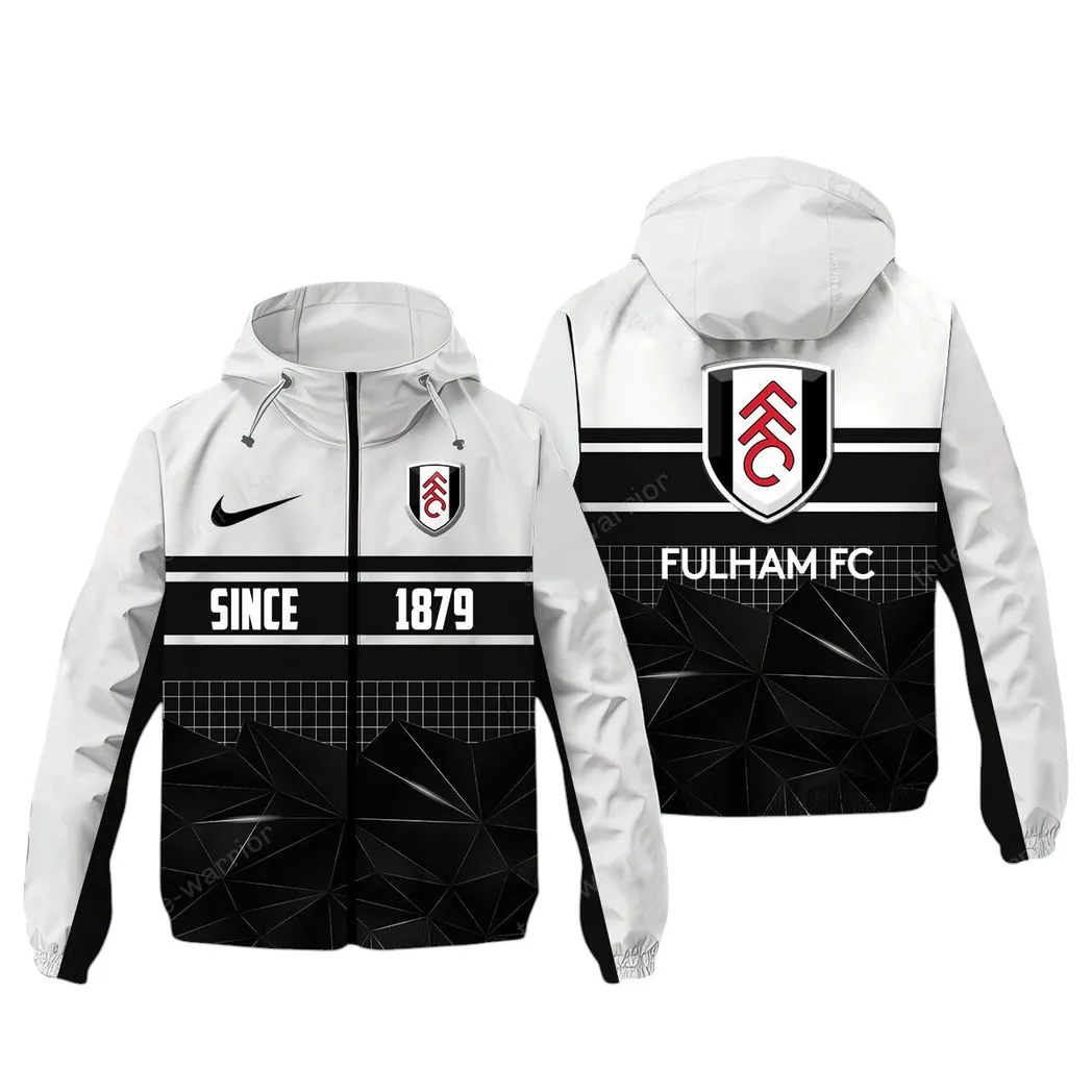 Fulham EPL Windbreaker Jacket SPO0720009, Gift For Fan Fulham - White